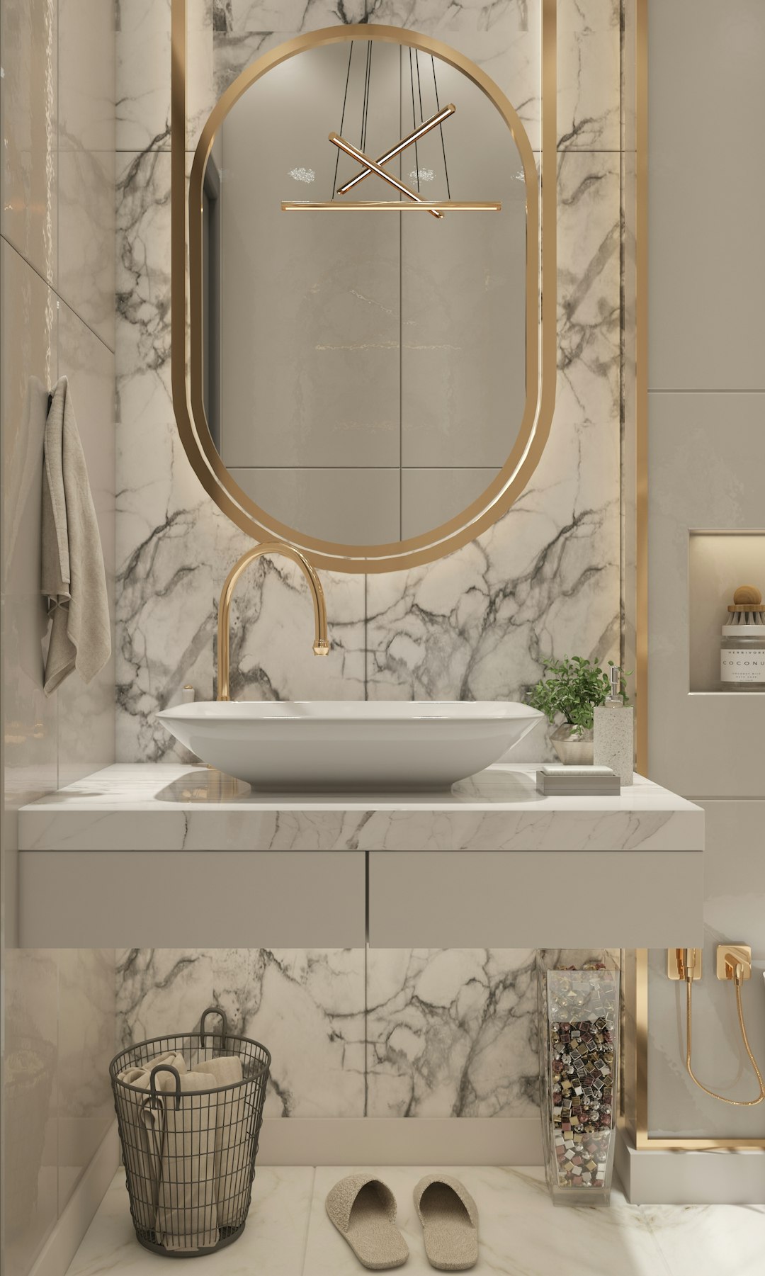 Brass Frame Mirror