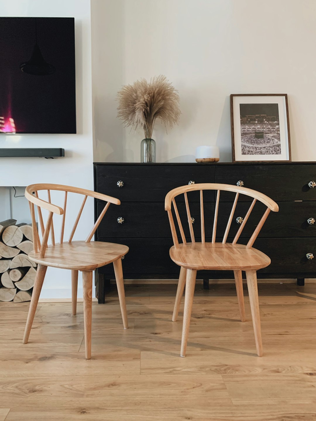 Cane Back Dining Chair — detail