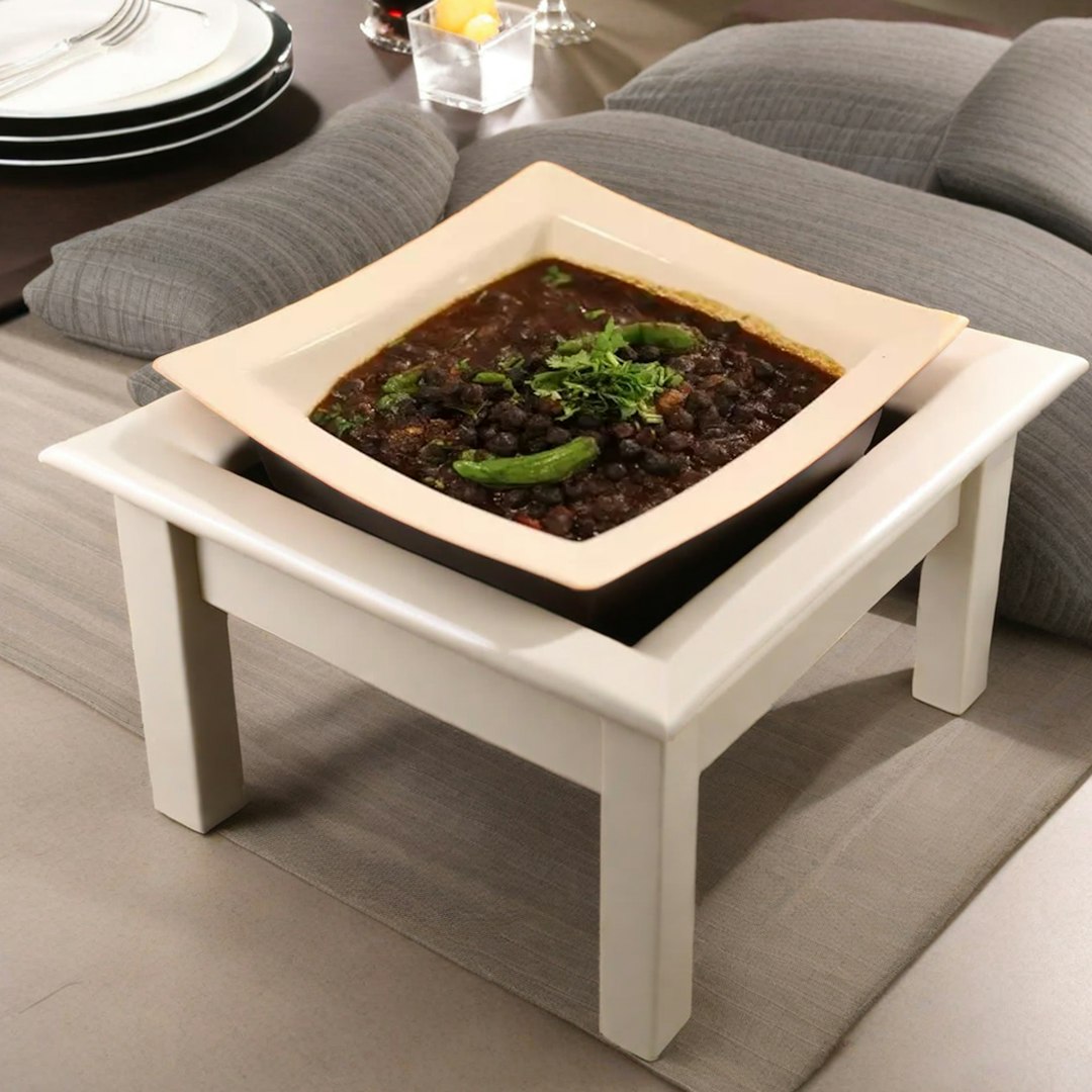 Low Walnut Media Console — angle 5