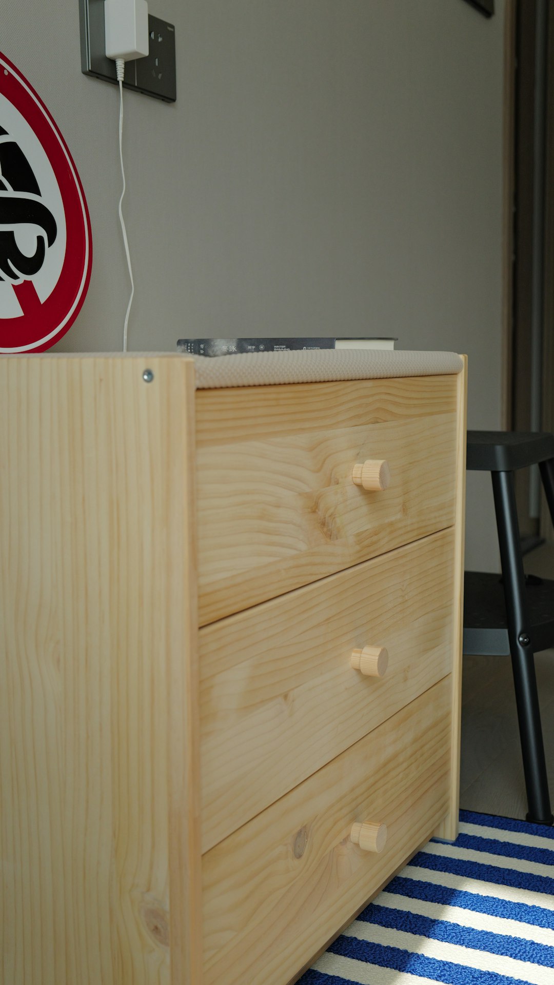 Rattan-Front Chest of Drawers