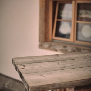 Reeded Oak Console Table