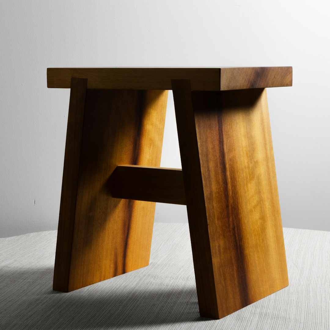 Reeded Oak Console Table — angle 5