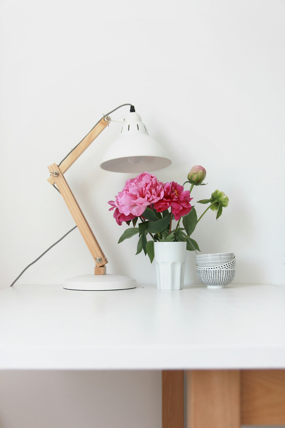 Turned Wood Table Lamp