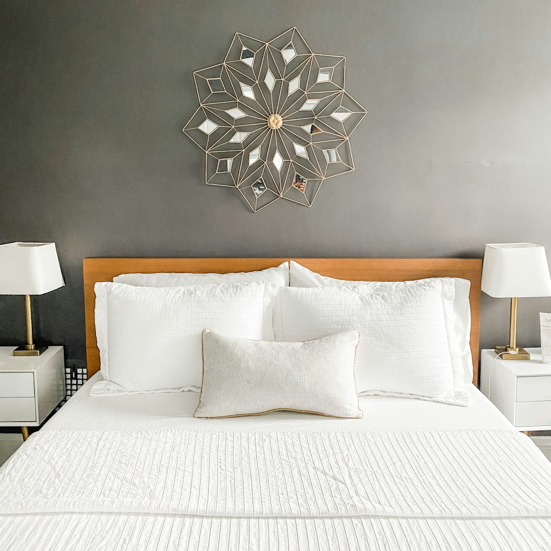 Upholstered Panel Bed — angle 2